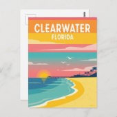 Clearwater Florida Reizen Briefkaart (Voorkant / Achterkant)
