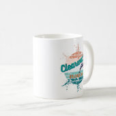 Clearwater Florida Retro  exploderende zonsonderga Koffiemok (Voorkant rechts)