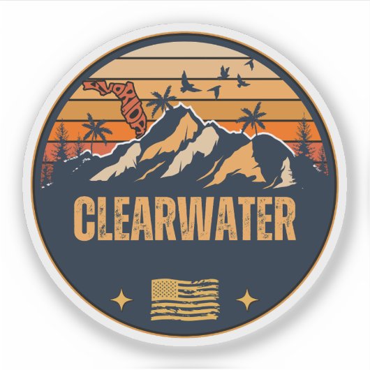 Clearwater, Florida Sticker (Voorkant)