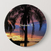 Clearwater, landschap in Florida, palmbomen, Ronde Button 4,0 Cm (Voorkant)