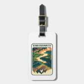 Clearwater River Idaho kleuren Bagagelabel (Voorkant verticaal)