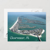 Clearwater vue Floride depuis une carte postale av (Devant / Derrière)