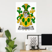 Cleary Family Crest Poster (Thuiskantoor)
