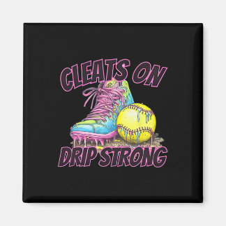 Cleats On Drip Strong Softll Drip Softll Mom Retro Magneet