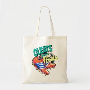 Cleats Over Heels, Voetbal Fan Football Tote Bag