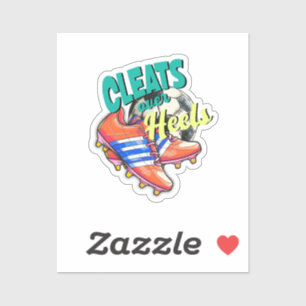 Cleats Over Heels, Voetbalspeler Football Sticker