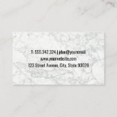 Cleaver Knife | Achtergrond marmer Visitekaartje (Achterkant)