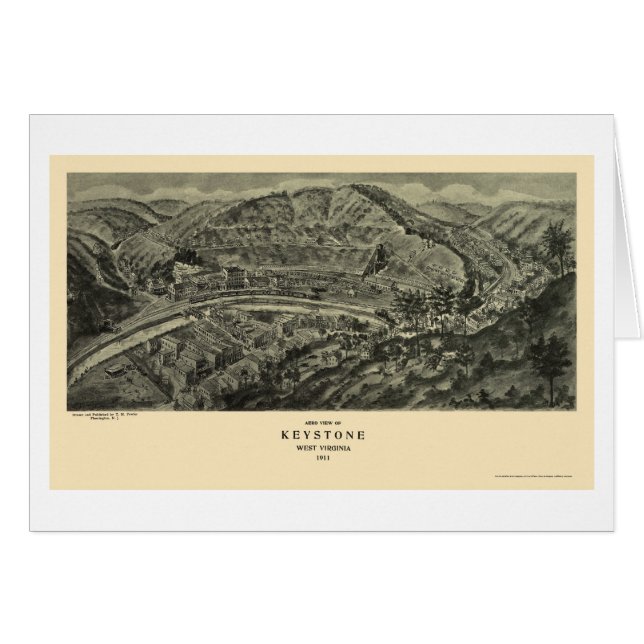 Clef de voûte, carte panoramique de WV - 1911 (Devant horizontal)