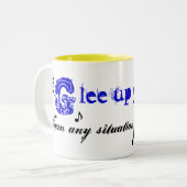 Clef-Music-Note, zingen... Tweekleurige Koffiemok (Voorkant links)