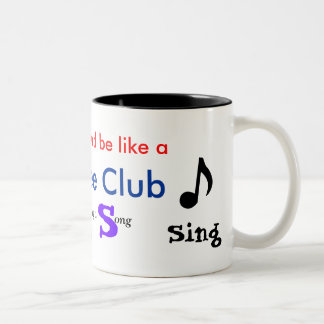 Clef-Note, Music, song...Glee Club, life, sing. Tweekleurige Koffiemok