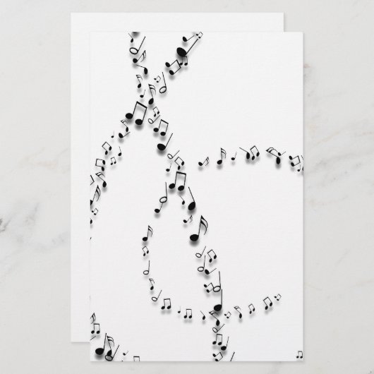 Clef notes briefpapier (Voorkant / Achterkant)