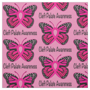 Cleft Palate Awareness with Butterfly Ribbon Stof