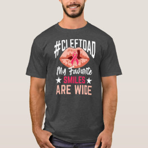 Cleft Palate Lip Dad glimlacht sterk bewustzijn T-shirt