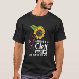 Cleft Palate Lip Grandpa Sterke bewustwording T-shirt