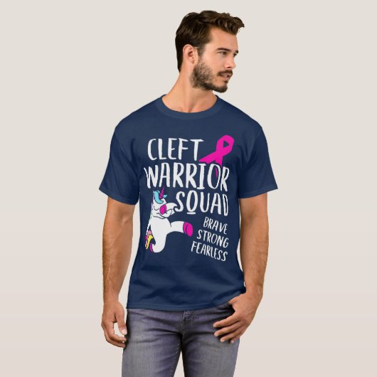 Cleft Palate Lip Warrior Squad Sterke T-shirt (Voorkant volledig)