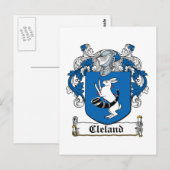Cleland Family Crest Briefkaart (Voorkant / Achterkant)