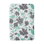 Clematis Blauwgroen Floral Pattern Badmat (Voorkant Verticaal)