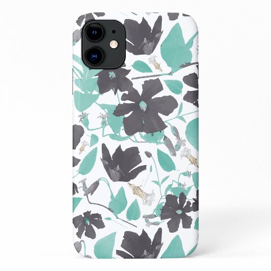 Clematis Blauwgroen Waterverf Case-Mate iPhone Case