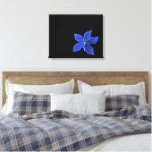 Clematis Bleu sur toile noire enveloppée (Insitu(Chambre))