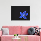 Clematis Bleu sur toile noire enveloppée (Insitu(Salon))