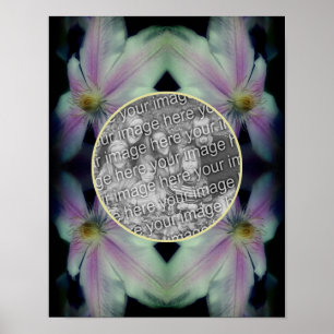 Clematis bloemblaadjes Abstract Voeg je foto toe Poster