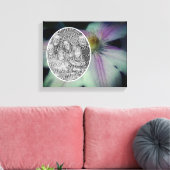 Clematis Bloemblaadjes Creëer Uw Eigen Foto Canvas Afdruk (Insitu (Woonkamer))