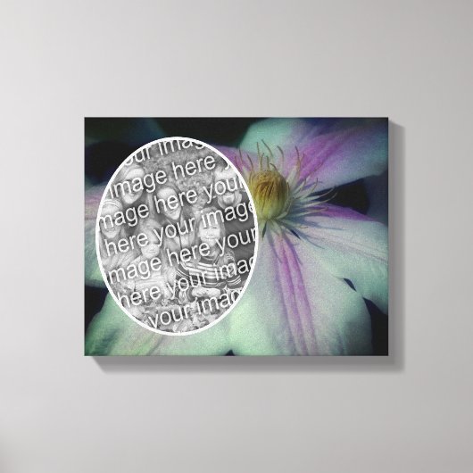 Clematis Bloemblaadjes Creëer Uw Eigen Foto Canvas Afdruk (Voorkant)