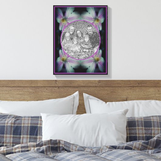 Clematis Bloemblaadjes Frame Maak Je Eigen Foto Canvas Afdruk (Insitu (Slaapkamer))