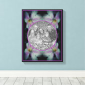 Clematis bloemblaadjes Lijst Creëer Uw eigen foto Canvas Afdruk (Insitu (Houten vloer))