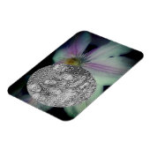 Clematis bloemblaadjes Lijst Creëer Uw eigen foto Magneet (Linkerzijde)