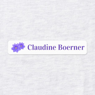 Clematis drijft strijken op etiketten labels