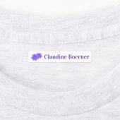 Clematis drijft strijken op etiketten labels (Aangebracht)