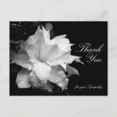 Clematis en dauwdruppels Sympathie Dank U P Briefkaart (Voorkant)