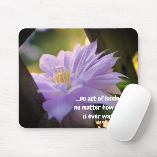 Clematis Flower Inspirerend Kindness Quote Muismat (Met muis)
