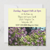 Clematis Garden Party Invitation Kaart (Achterkant)