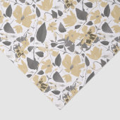 Clematis Geel Grijs Gekleurde Waterverf Floral Tissuepapier (Detail)