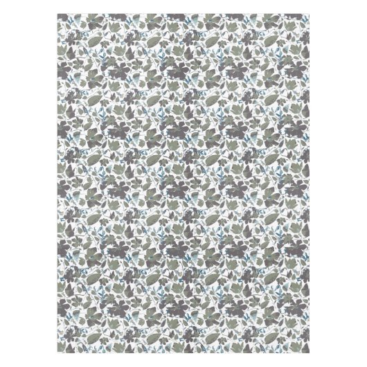 Clematis Groen Blauw Waterverf Tafelkleed (Voorkant)