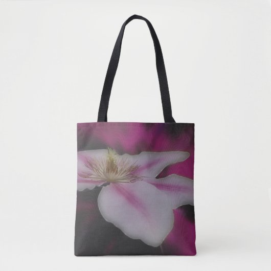 Clematis in roze bloemblad draagtas (Voorkant)