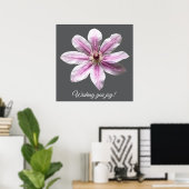 Clematis Nelly Moser Poster (Thuiskantoor)