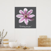 Clematis Nelly Moser Poster (Keuken)