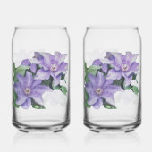 Clematis Paars Blikvorm Glas (Voorkant)