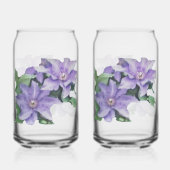 Clematis Paars Blikvorm Glas (Achterkant)