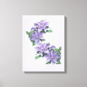 Clematis Paars Canvas Afdruk (Voorkant)