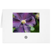 Clematis Purple Flower Card (Dos Horizontal)