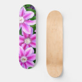 Clematis, roze bloemen skateboard (Voorkant)