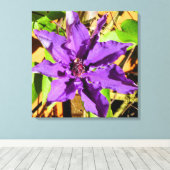 CLEMATIS-STROOM CANVAS AFDRUK (Insitu (Houten vloer))