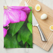 Clematis Theedoek (Quarter Fold)