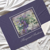 Clematis Vine Handschrift Ephemera Monogram Sherpa Deken