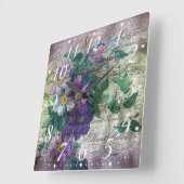 Clematis Vine Handschrift Ephemera Vierkante Klok (Hoek)