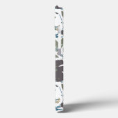 Clematis Vine Waterverf Groen Blauw Bloemen Case-Mate iPhone Case (Achterkant / Links)